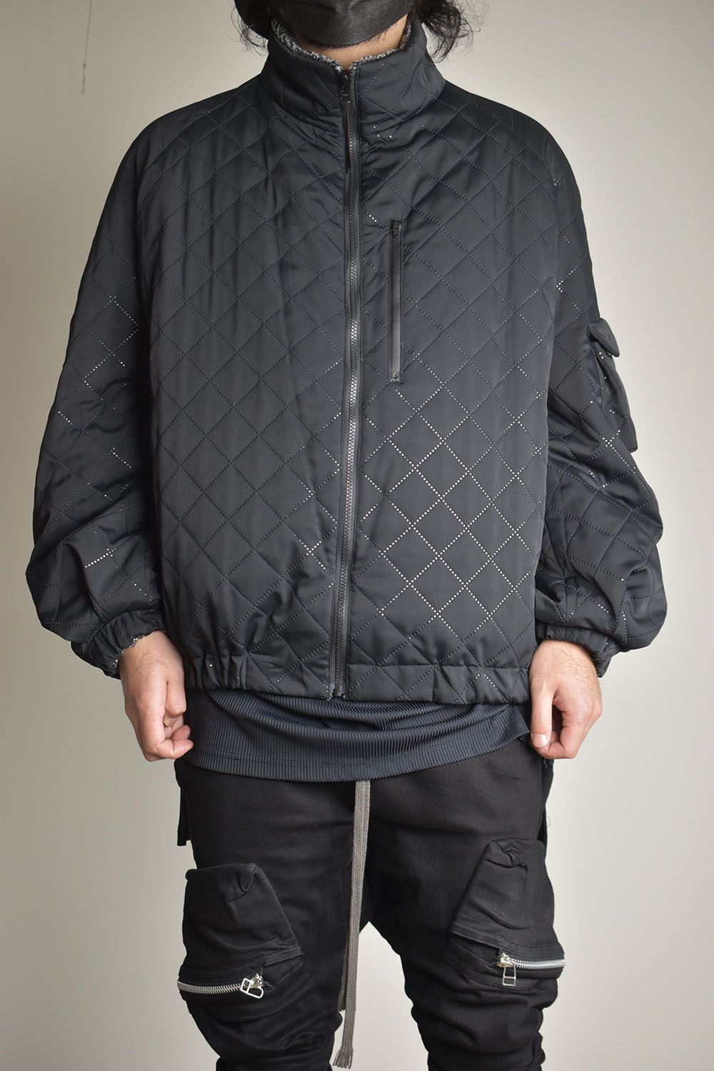 Reversible High Neck Blouson"Black"/リバーシブルハイネックブルゾン"ブラック"