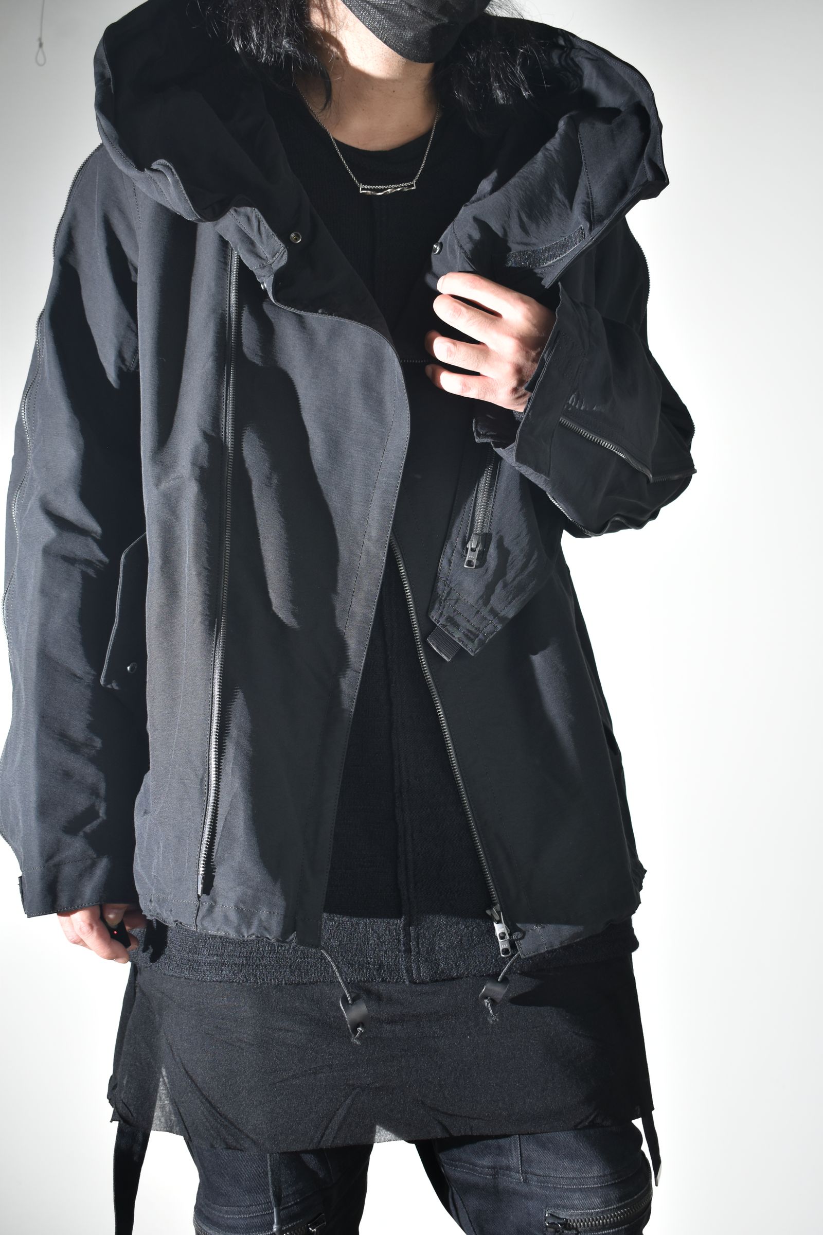 Multi Zip Short Mods Coat"Black" / マルチジップショートモッズコート"ブラック"