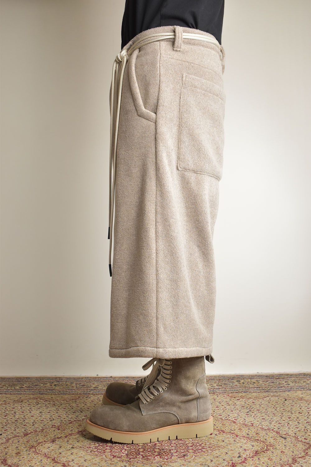 Fleece Over Cropped Pants"Beige"/フリースオーバークロップドパンツ"ベージュ"