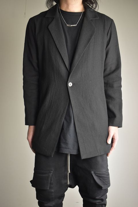 Linen Cotton Jacket"Black" / リネンコットンジャケット"ブラック"