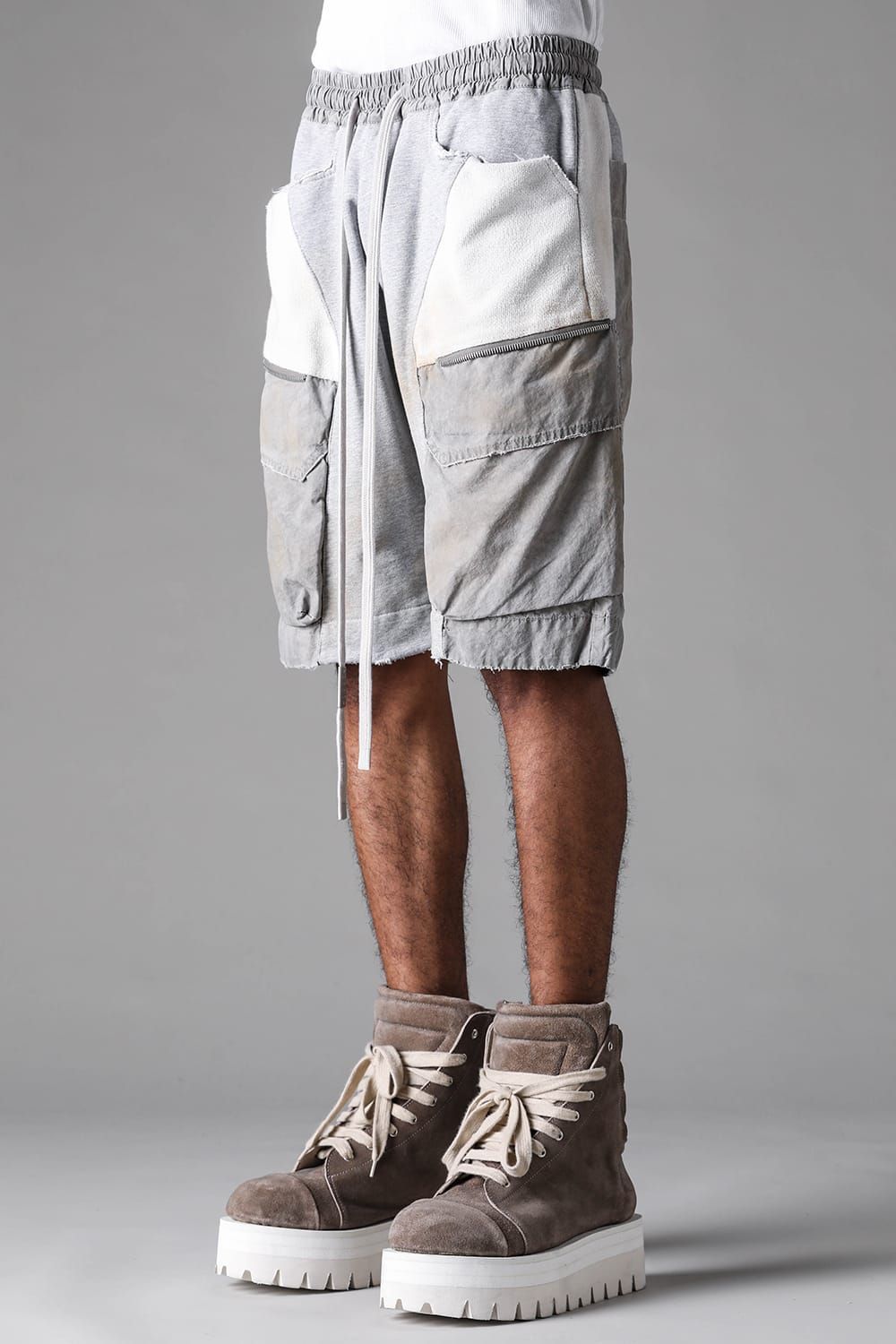 《2027SS先行予約》Vintage Cargo Shorts"Black × Brown / Grey × L.Grey / Ivory" / ヴィンテージカーゴショーツ"ブラック×ブラウン / グレー×ライトグレー / アイボリー"
