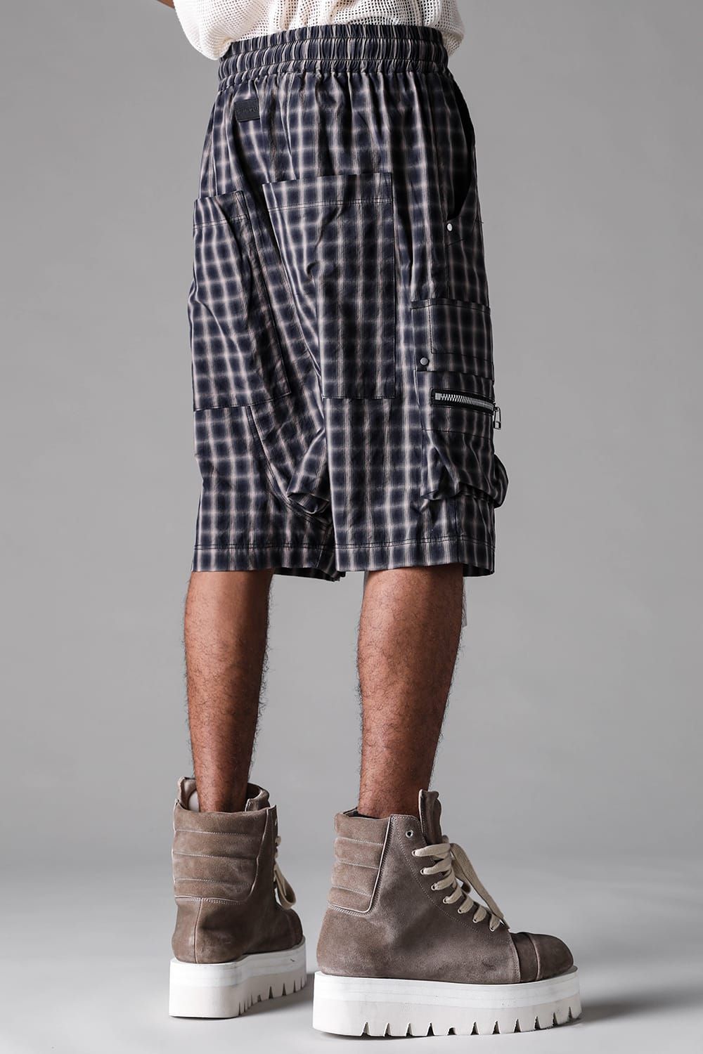 《2027SS先行予約》Plaid Cargo Shorts"Black Plaid / Brown Plaid" / プレイドカーゴショーツ"ブラックプレイド / ブラウンプレイド"