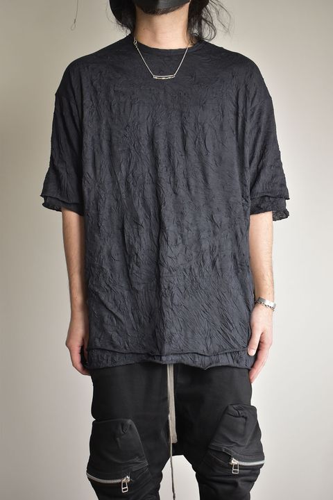 Gauze Washer Over Sized Tee"Black"/ガーゼワッシャーオーバーサイズTee"ブラック"