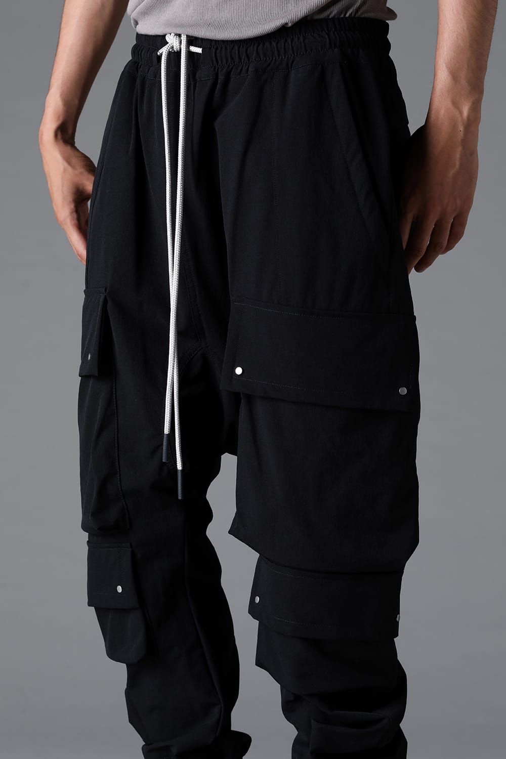 《2026SS先行予約》Stretch Nylon Military Sarouel Pants"Black" / ストレッチナイロンミリタリーサルエルパンツ"ブラック"