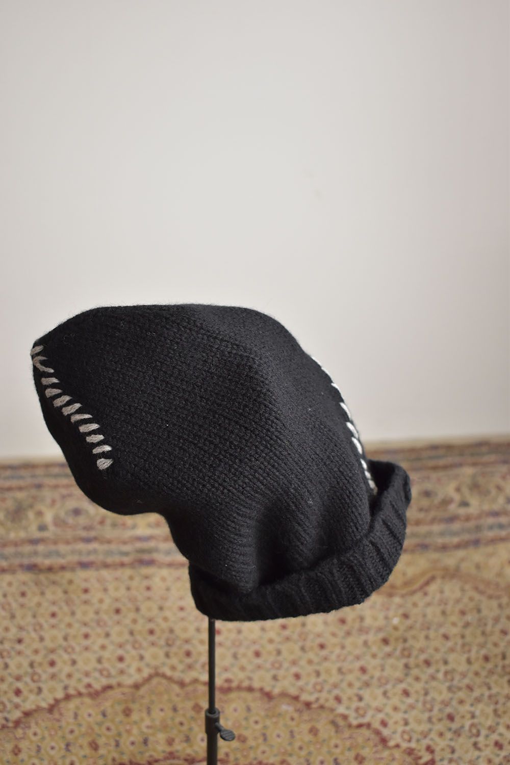 Over Lock Knit Cap"Black" / オーバーロックニットキャップ"ブラック"