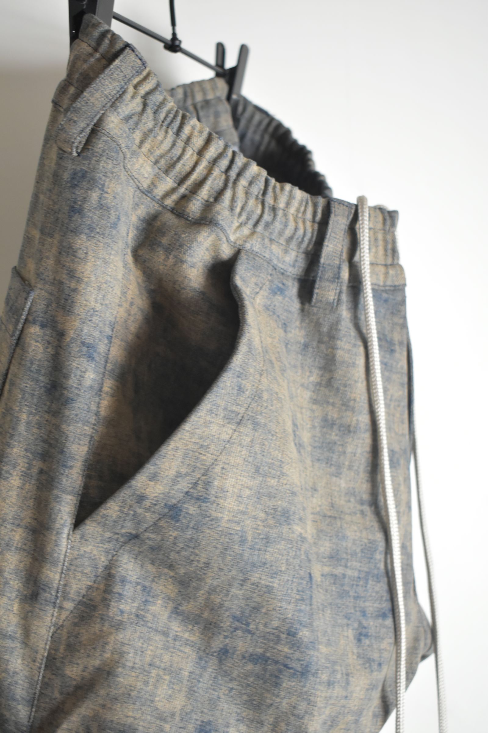 Blended Shades Denim Tuck Bootscut Pants"Steel Blue"/ ブレンデッドシェイドデニムタックブーツカットパンツ"スティールブルー"