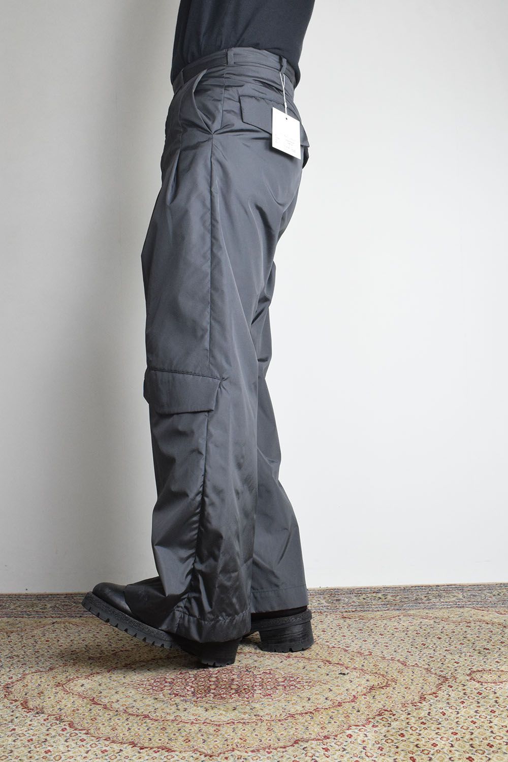 Shingle Flap Baggy Trousers "Charcoal" / シンフラップバギートラウザー"チャコール"