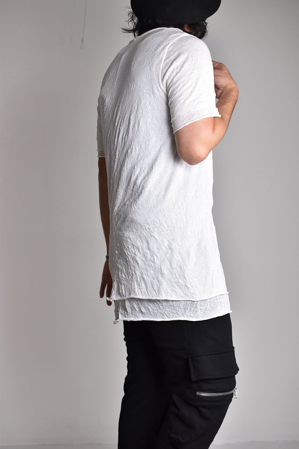 《2026SS先行予約》Gauze Washer Layerd V-Neck Tee"BK×WH/IV×GYBG×GY/BK×BK/WH×WH"/ガーゼワッシャーレイヤードVネックTee"