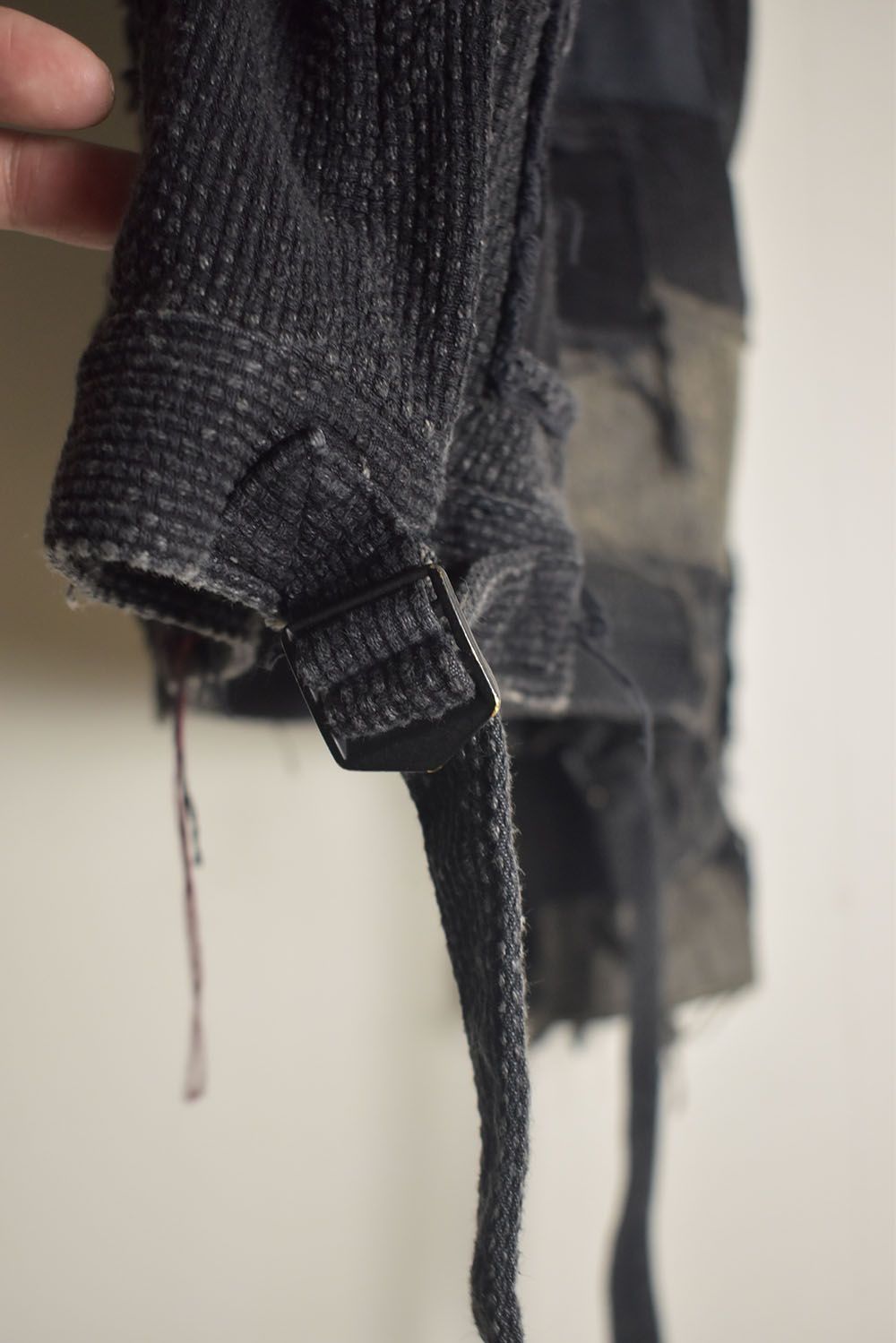 Crust Damage Repair Sashiko Jacquard Jacket "Black" / クラストダメージリペア刺子ジャガードジャケット"ブラック"