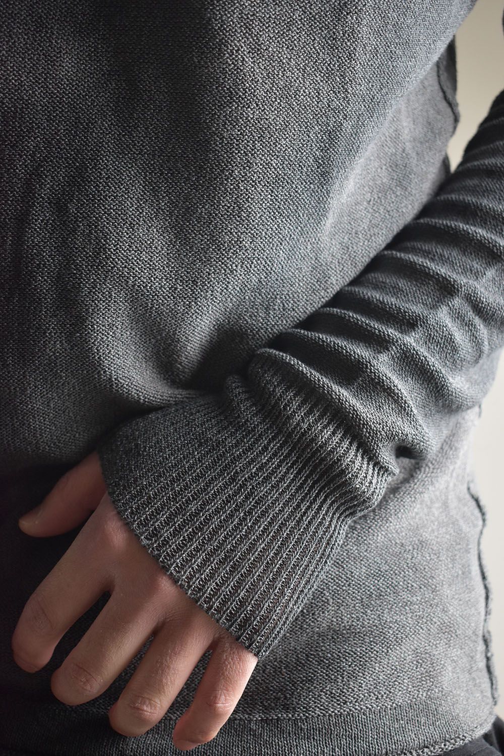 7G Paper Yarn Knit Pullover"Black" / 7Gペーパーヤーンニットプルオーバー"ブラック"