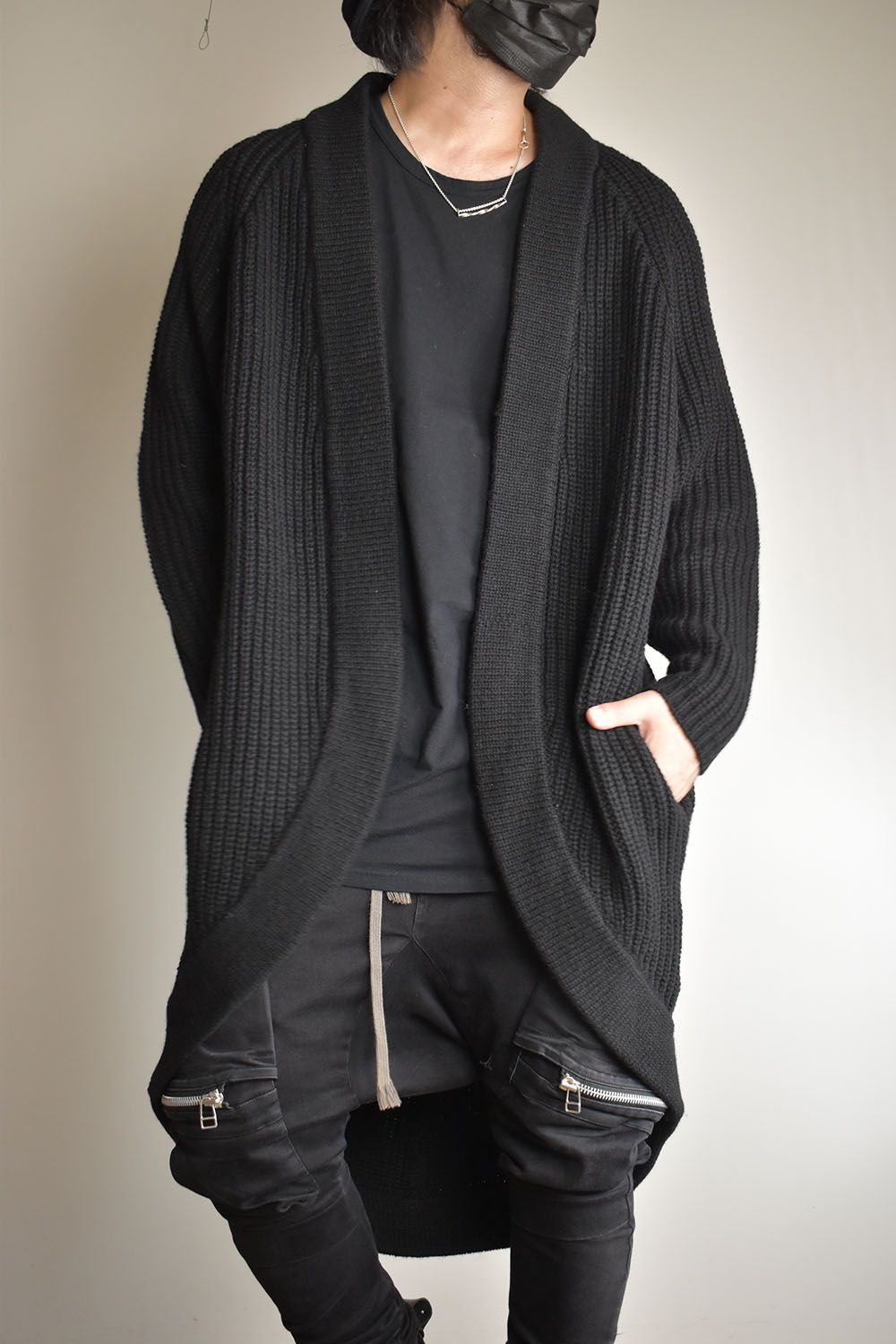 Knit Long Cardigan"Black"/ニットロングカーディガン"ブラック"