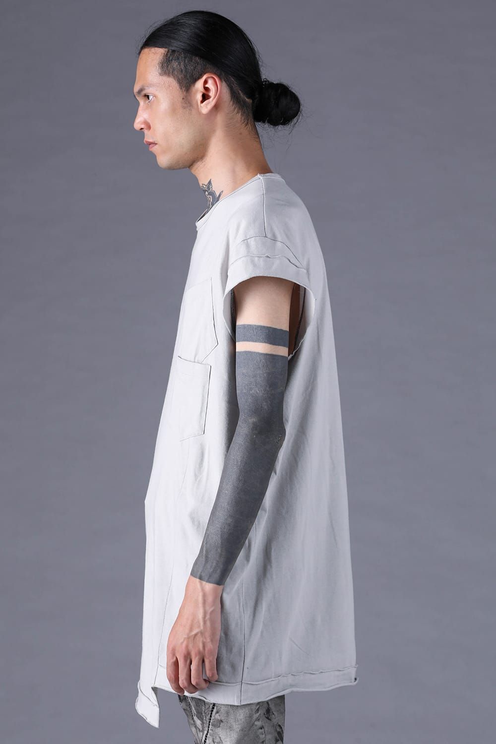 《2027SS先行予約分》30/- Cotton Cap Sleeves T-Shirt "Black / Grey / Charcoal" / 30/-天竺キャップスリーブTシャツ "ブラック / グレー /チャコール"