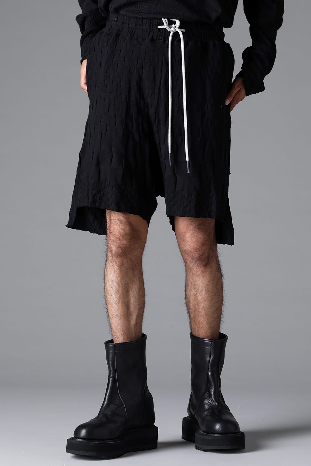 《2026SS先行予約》Gradient Plaid Pattern Shorts"Black / Cream" / グラデーションチェックパターンショーツ"ブラック/クリーム"