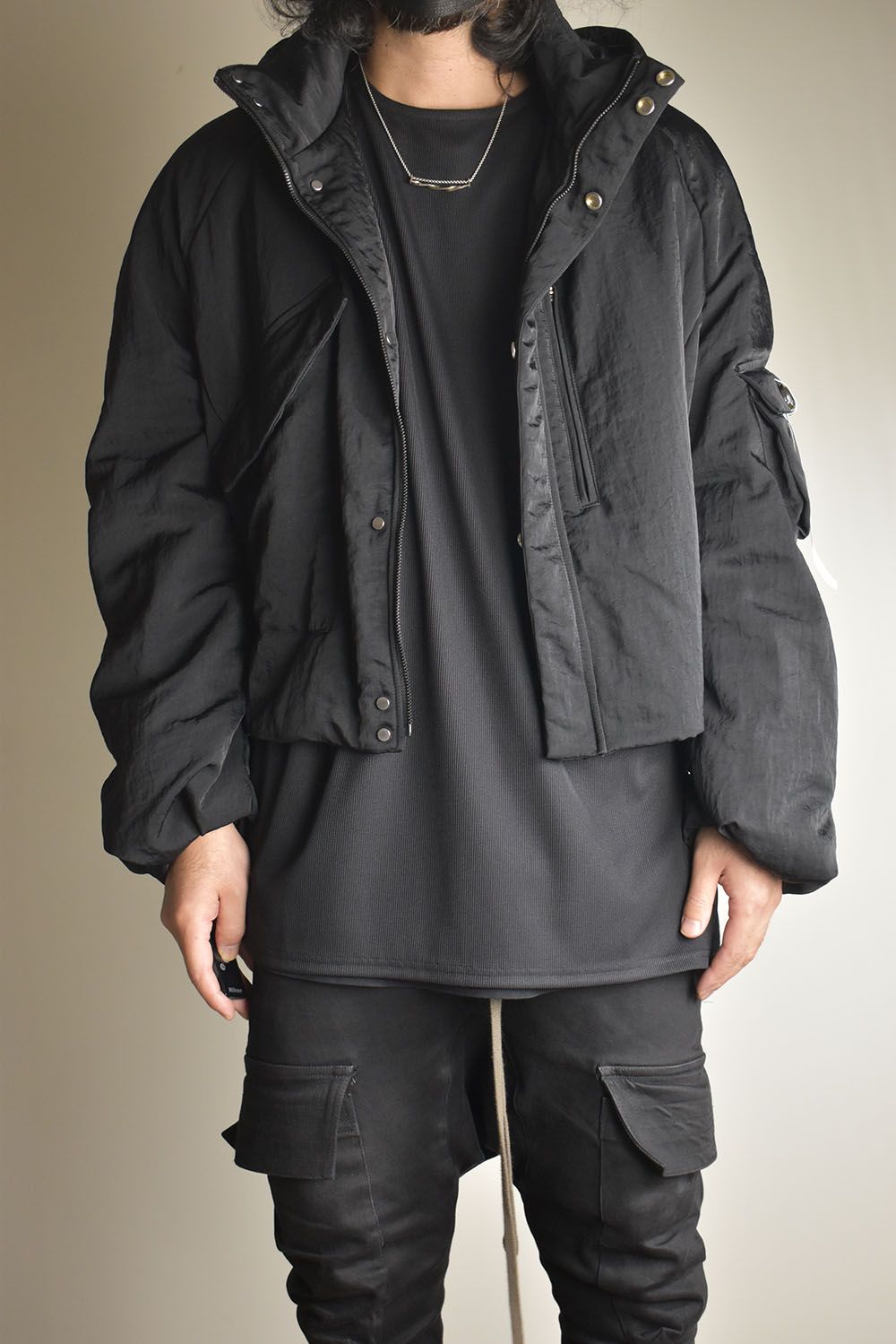 Padding Short Blouson"Black" / パディングショートブルゾン"ブラック"