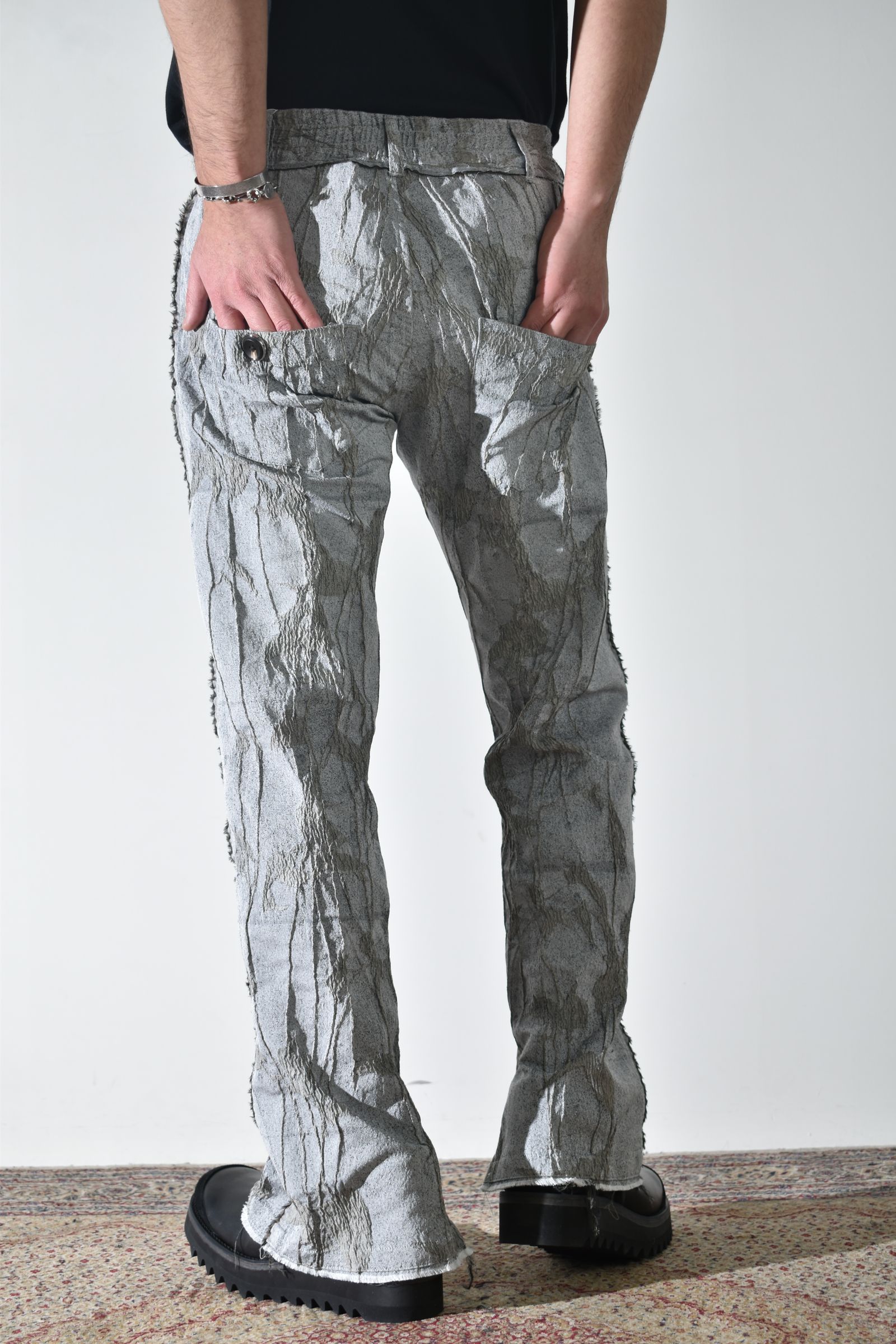 Semi Flared Pants "Ivy×Concrete" / セミフレアパンツ"アイボリー×コンクリート"