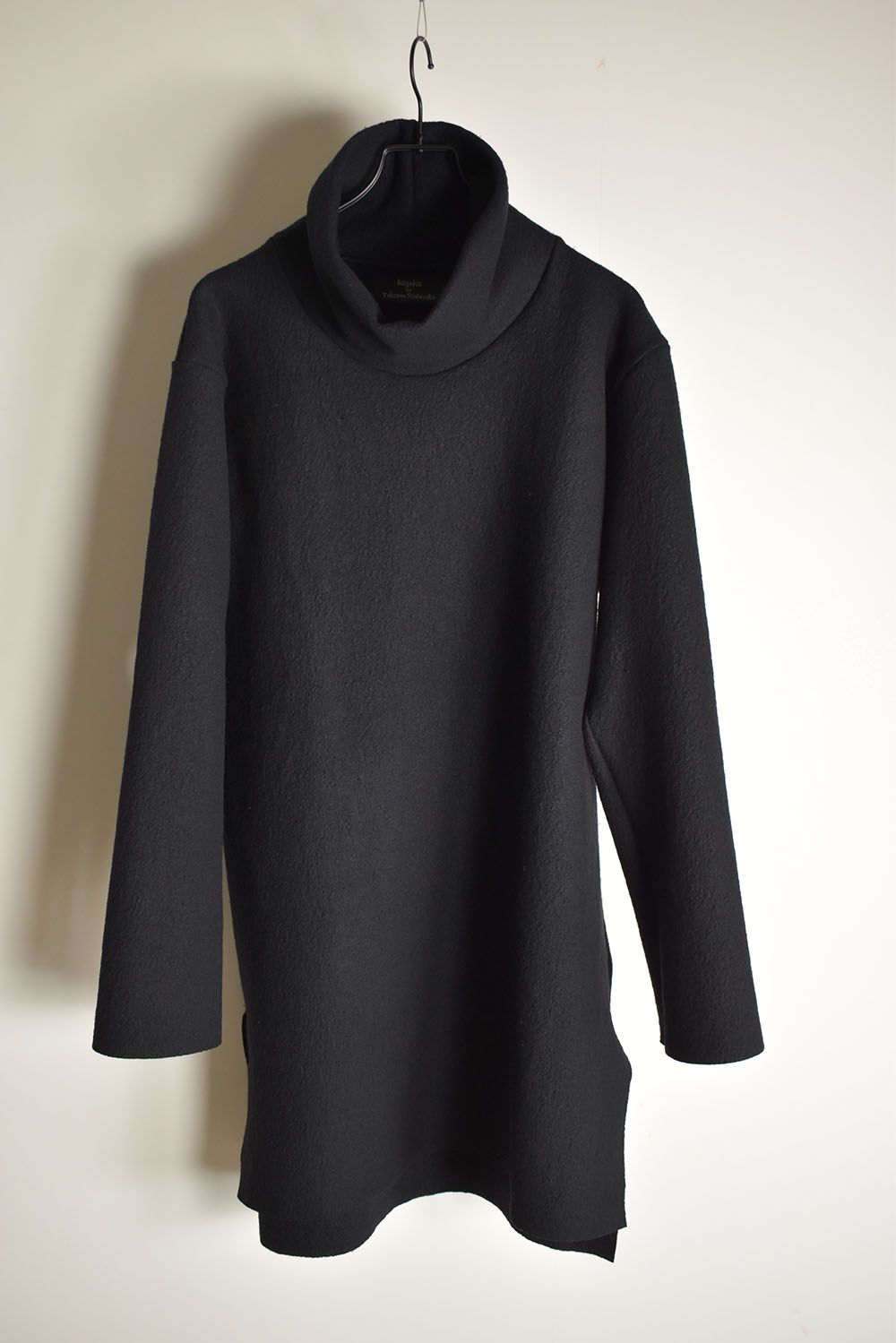 High Neck Long Pullover"Black"/ ハイネックロングプルオーバー"ブラック"