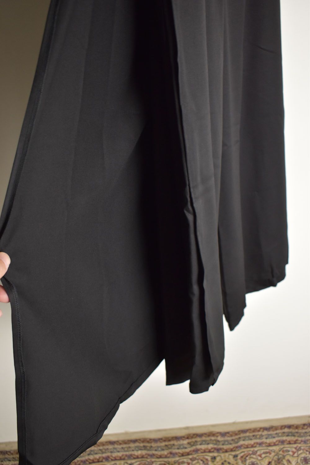 Layerd Slit Hakama Pants"Black" / レイヤードスリット袴パンツ"ブラック"