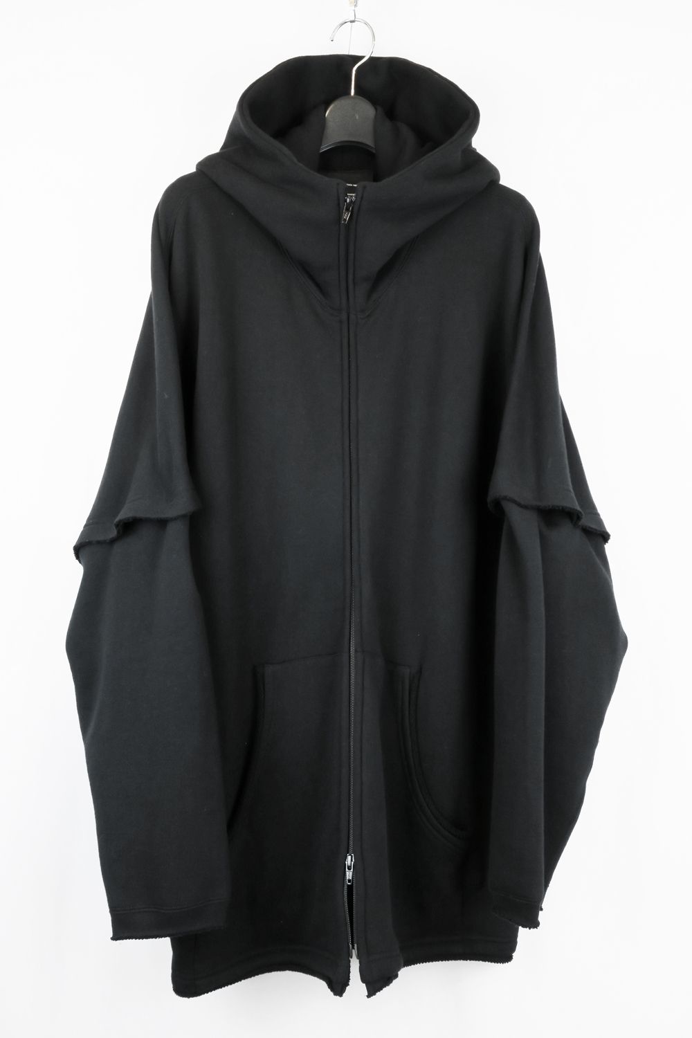 Sweat Oversize Zip Up Hoodie"Black" / スウェットオーバーサイズジップアップパーカ"ブラック"