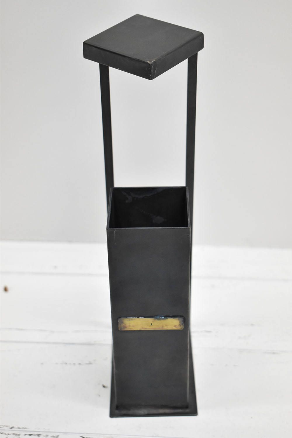 Brass Vase  Object Vase With Bar Square(花器キャンドル)