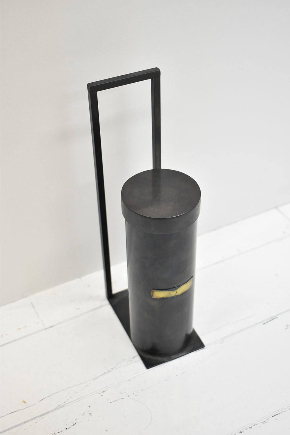 Brass Vase  Object Vase With Bar Circle(花器キャンドル)