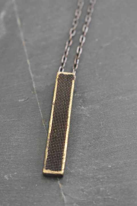 Brass Necklace"lattice"