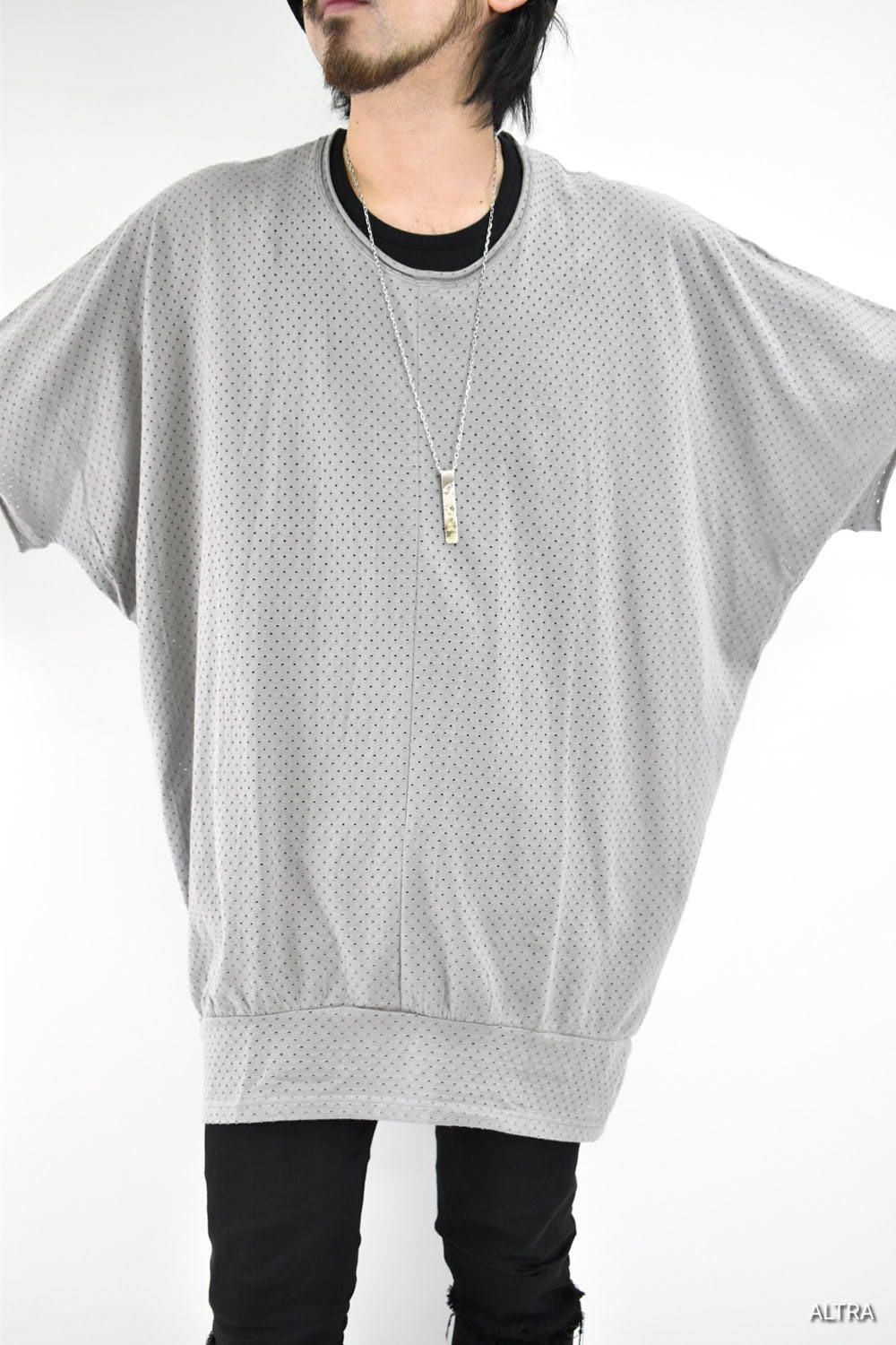 天竺ジャガードBig T Shirt "Grey"