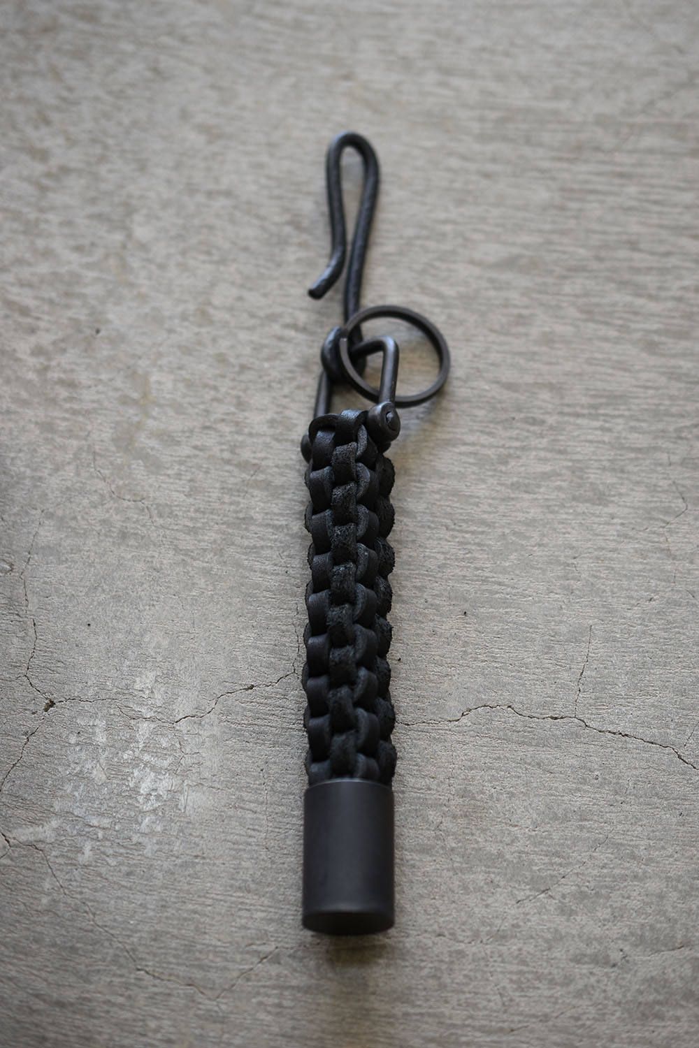Leather Key Ring  Short"Black" /レザーキーリング