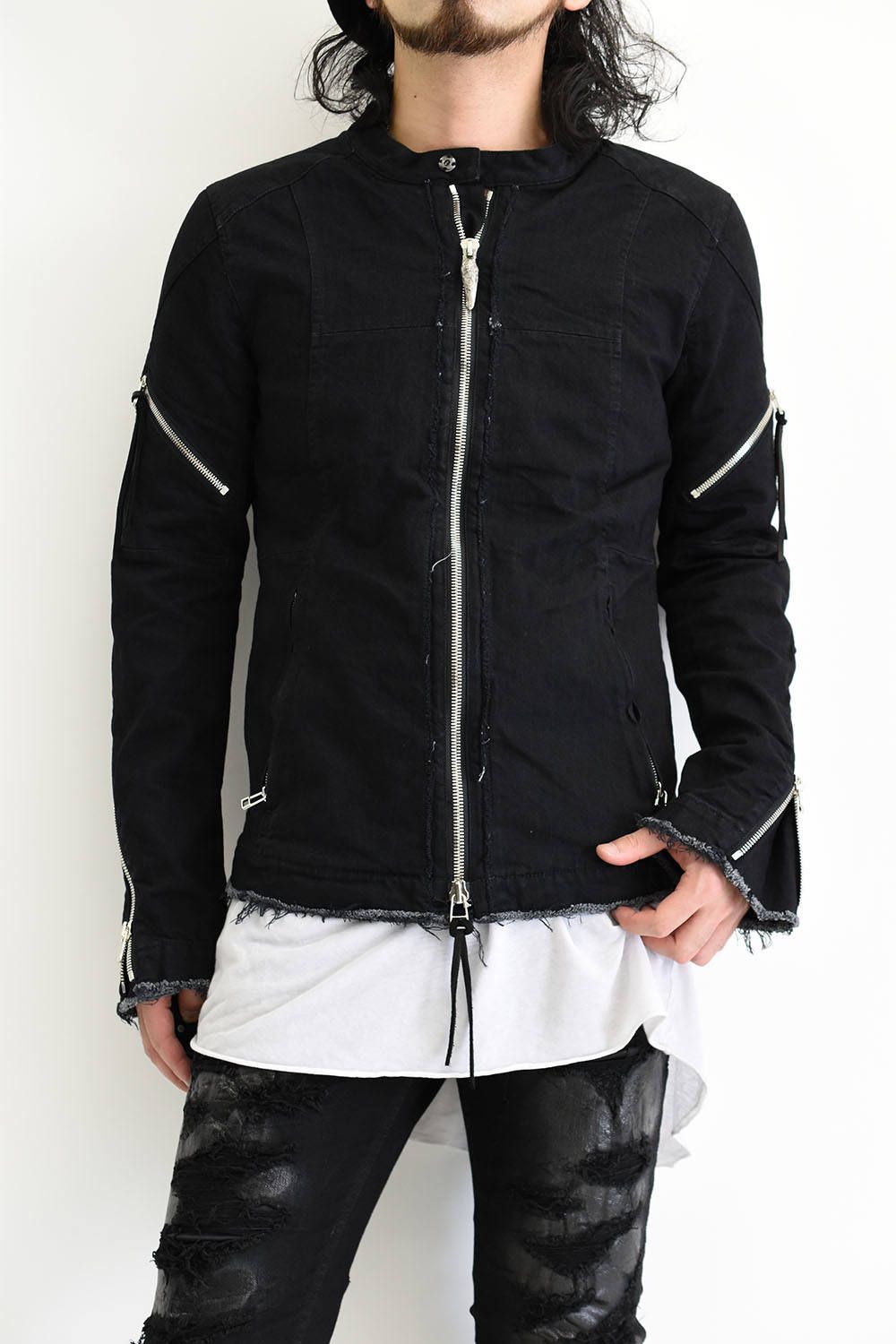 OGI / Denim Single Rider's Jacket"Black"