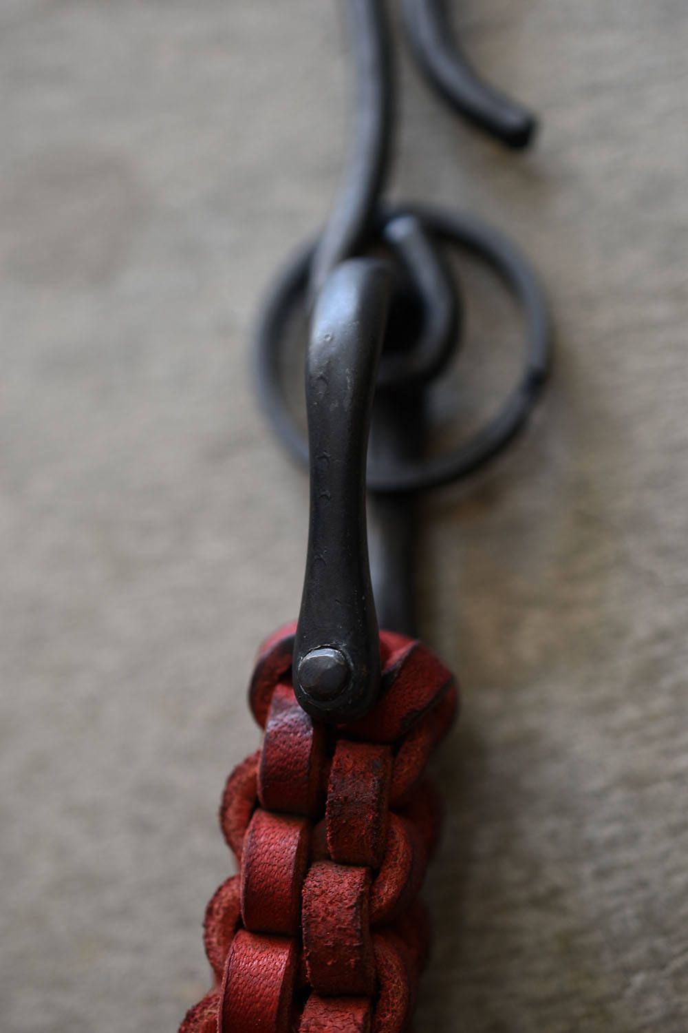 Leather Key Ring  Long"Red" /レザーキーリング