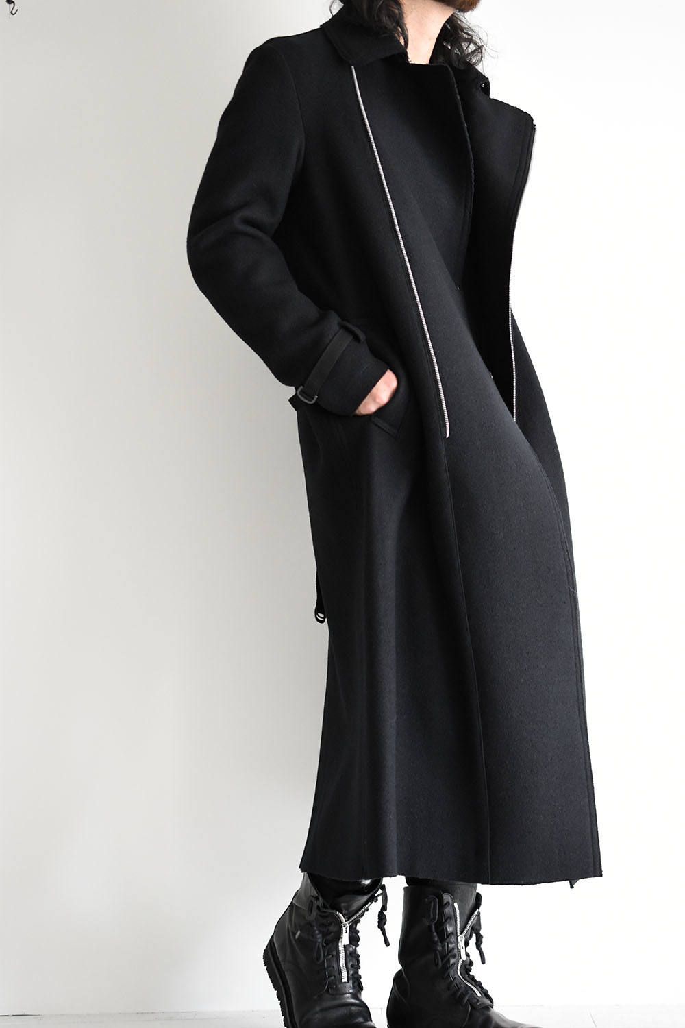 《ラスト1点!!》メルトンZip Up Long Trench Coat