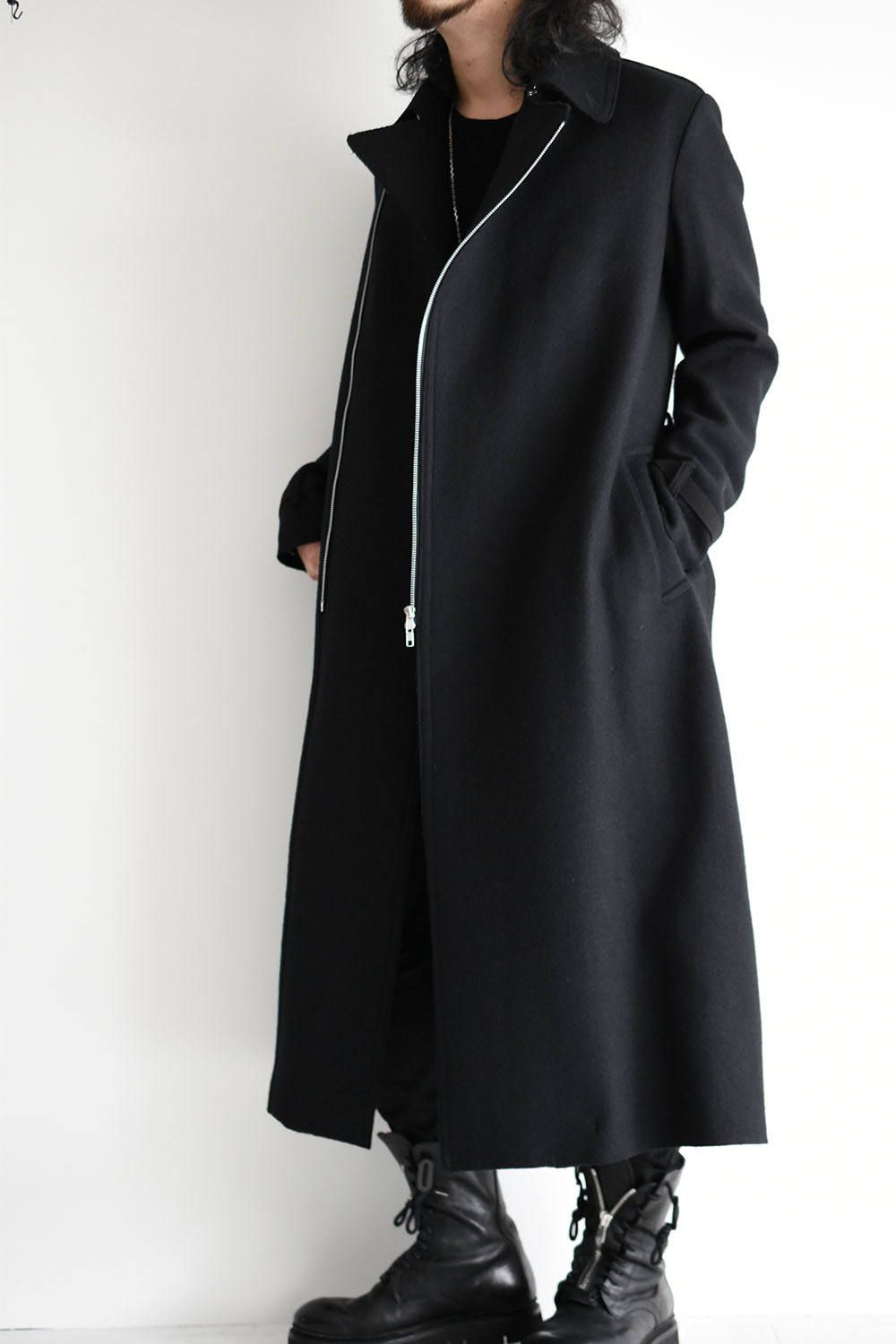 《ラスト1点!!》メルトンZip Up Long Trench Coat