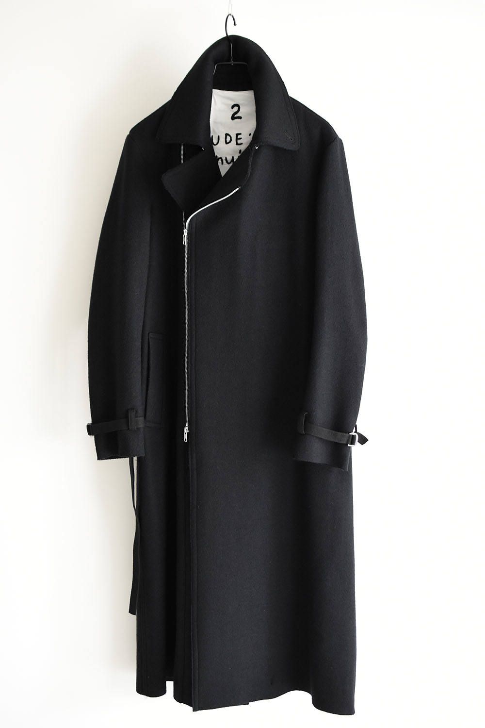 《ラスト1点!!》メルトンZip Up Long Trench Coat