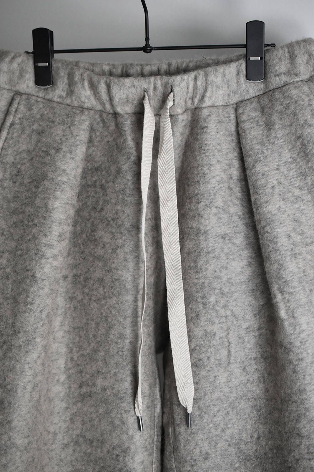 Boucle Shaggy Tuck Pants"Grey"/ブークレシャギータックパンツ"グレー"