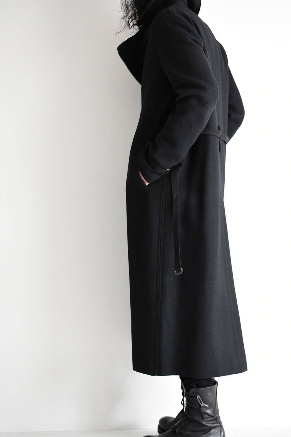 《ラスト1点!!》メルトンZip Up Long Trench Coat