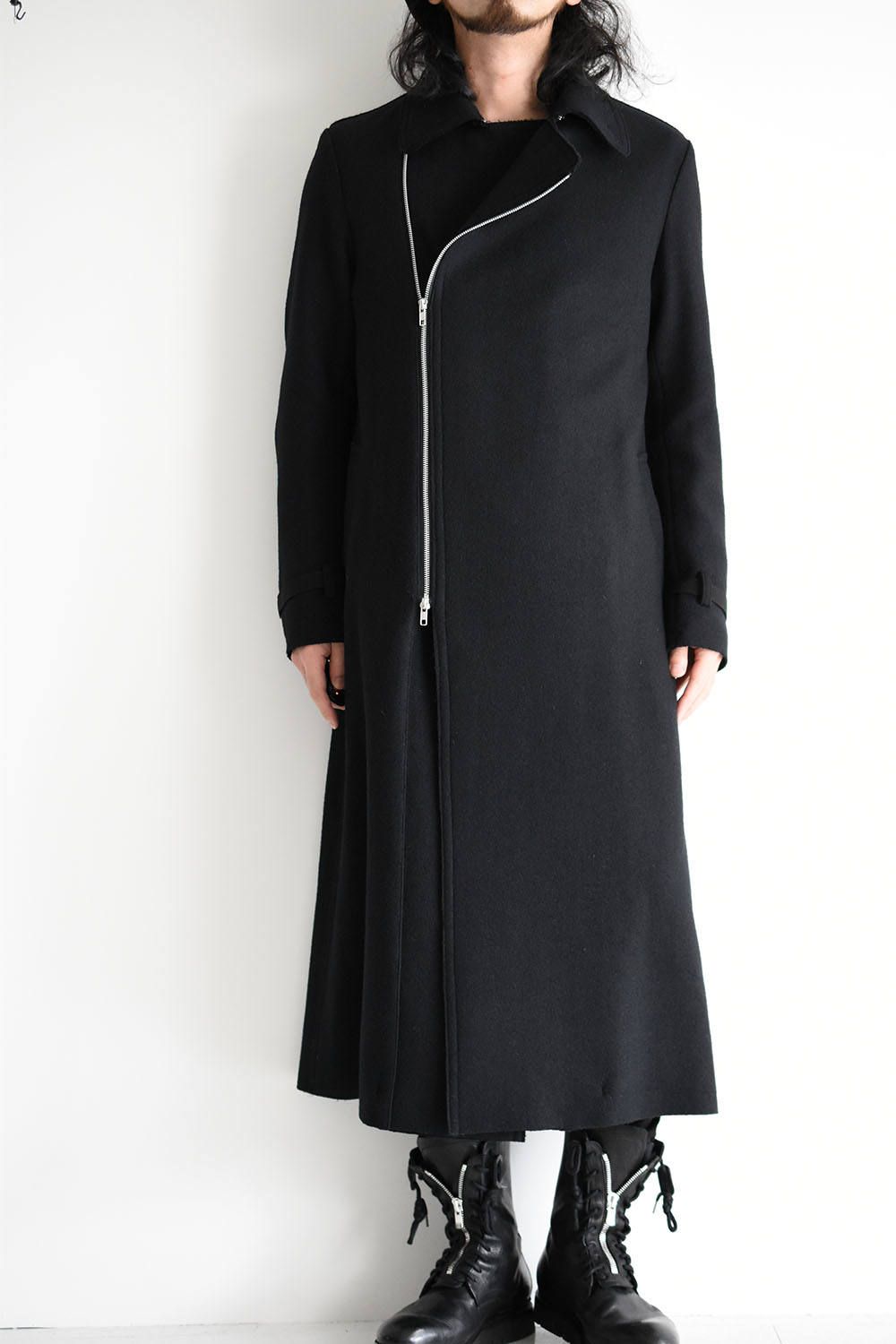 《ラスト1点!!》メルトンZip Up Long Trench Coat