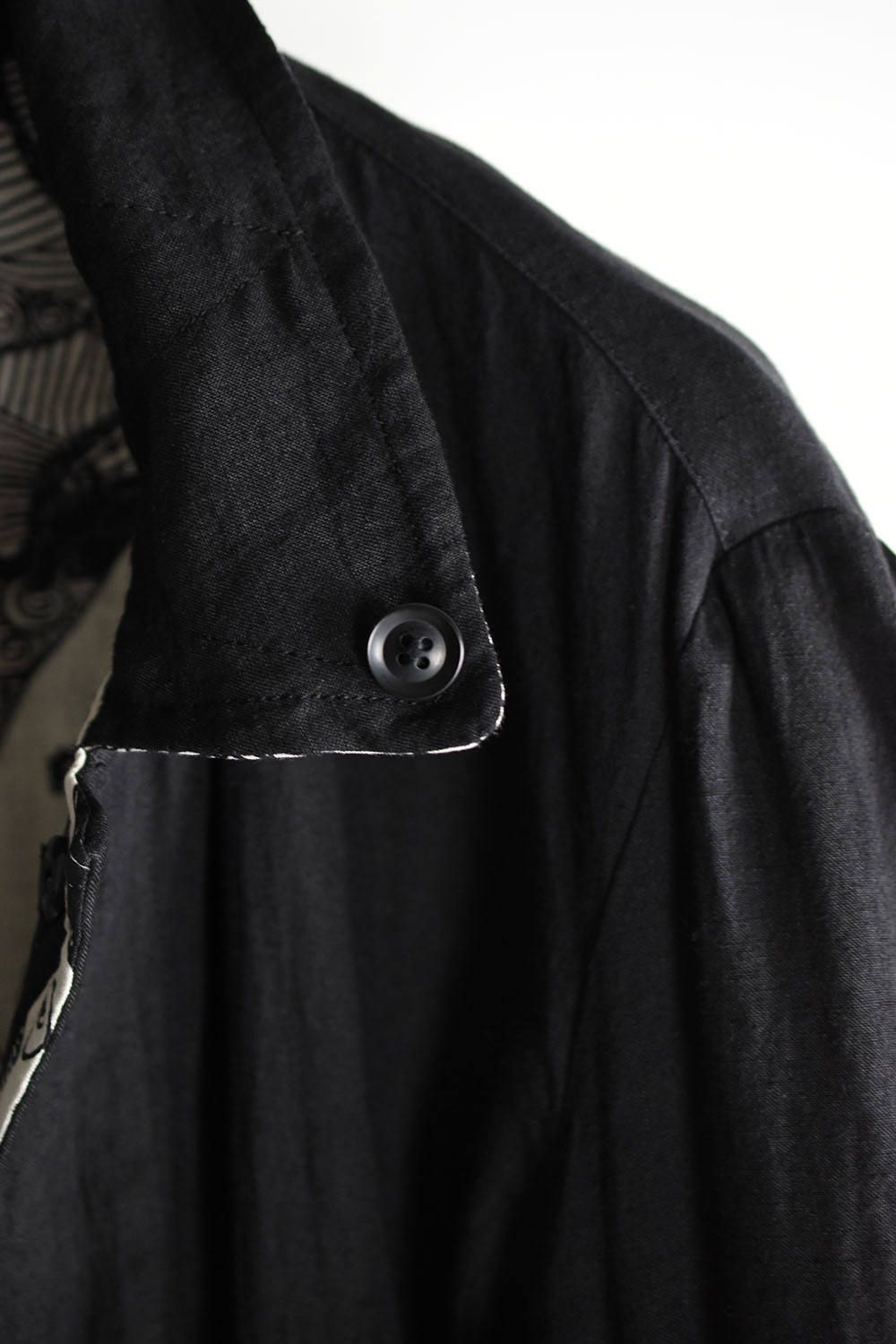 《ラスト1点!!》-DISTORTION3-Linen Reversible Coat"Black"/リネンリバーシブルコート"Black"