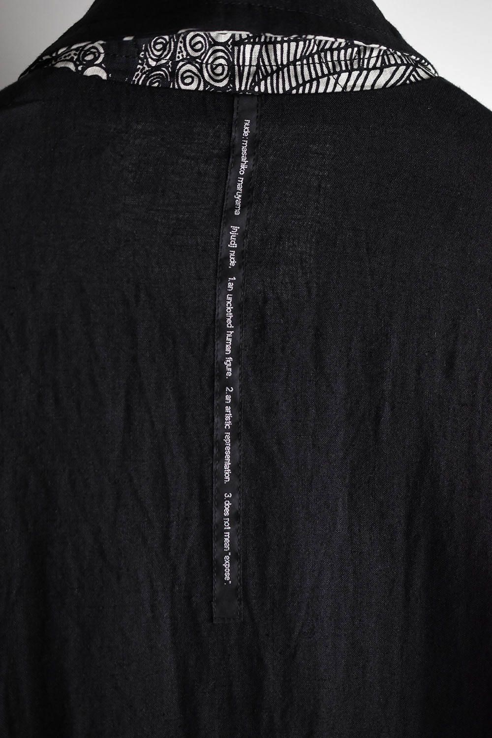 《ラスト1点!!》-DISTORTION3-Linen Reversible Coat"Black"/リネンリバーシブルコート"Black"