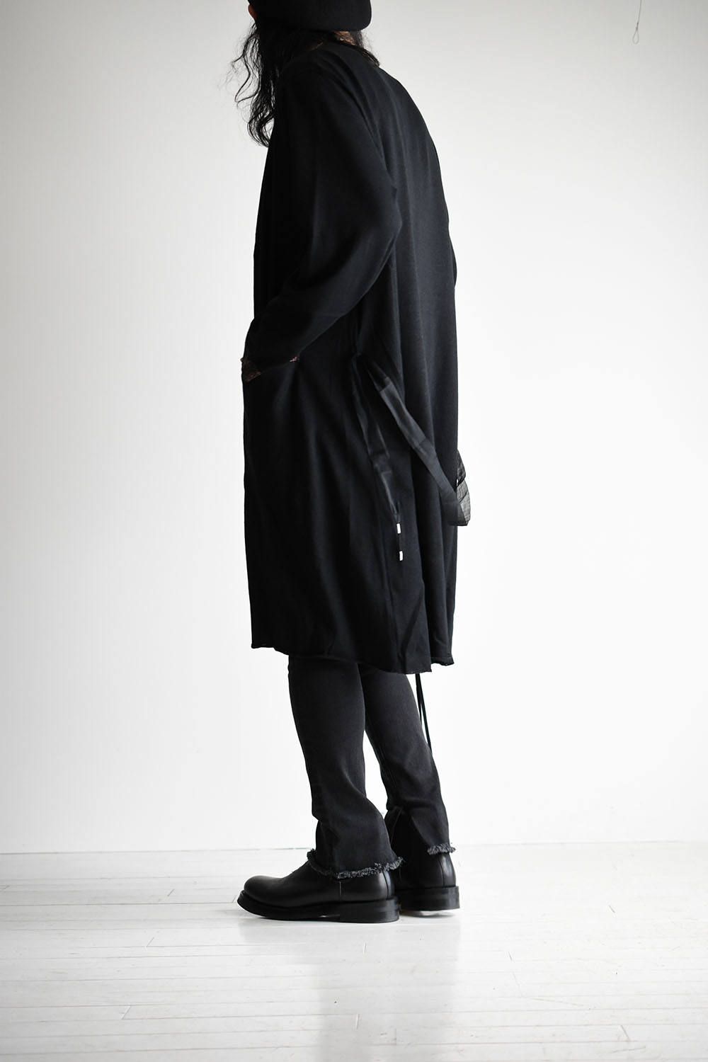 Linen Knit Gown"Black"/リネンニットガウン"ブラック"