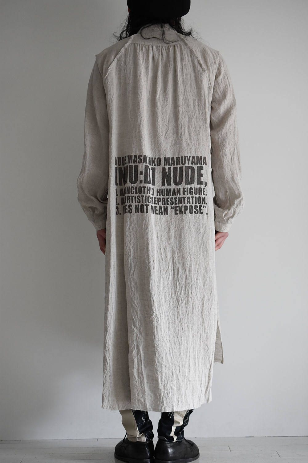 《ラスト1点!!》"INSIDE PRINT"Reversible Long Shirt"Natural"リバーシブルプリントシャツ"ナチュラル"