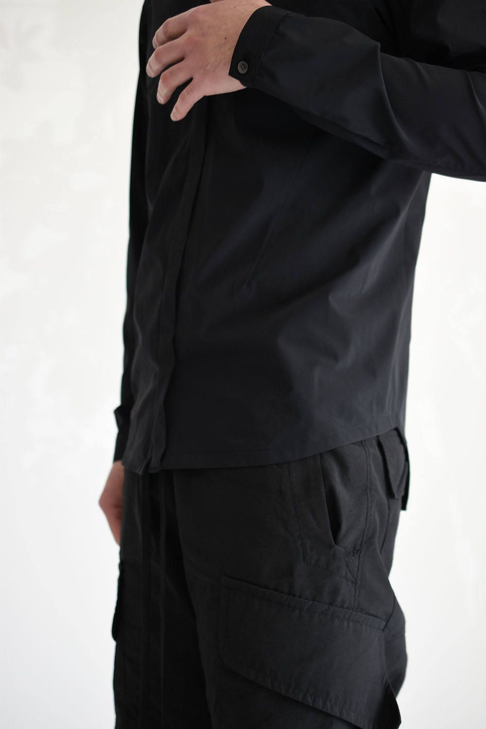 《ラスト1点!!》STAND COLLAR SHIRT"Black"/スタンドカラーシャツ"ブラック"