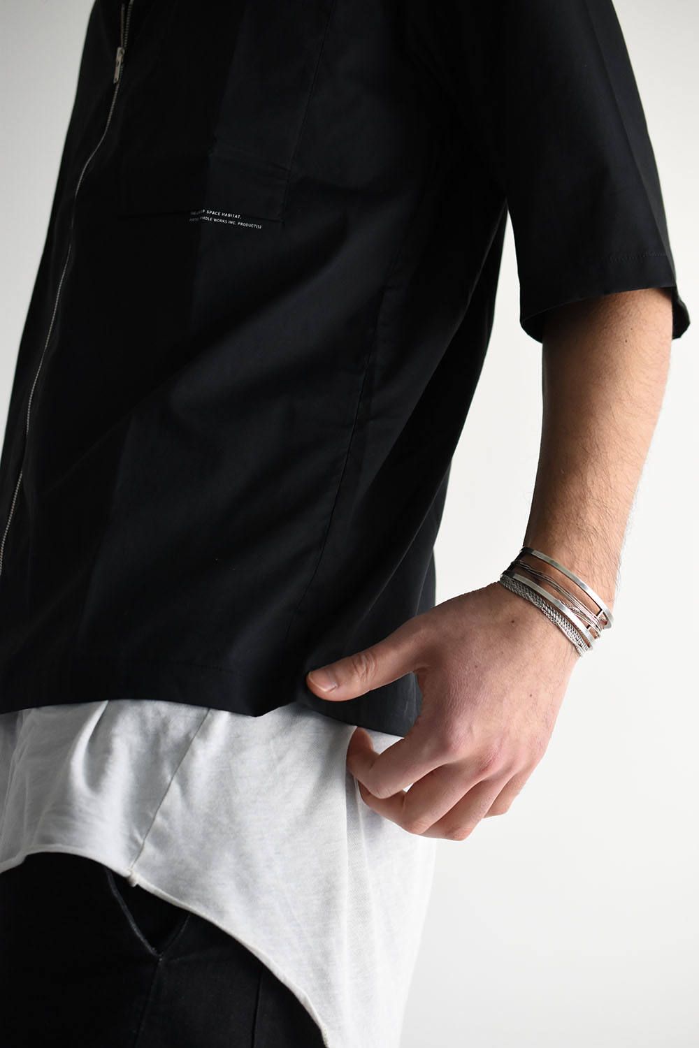 《ラスト1点!!》OPEN COLLAR SHIRT S/S"Black"/オープンカラーシャツ"ブラック"
