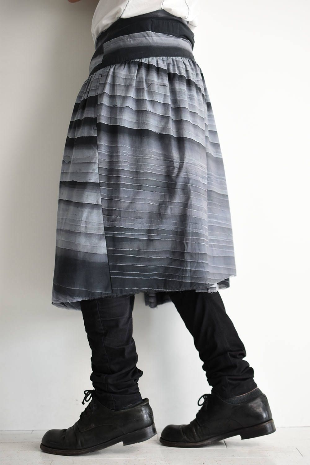 "BALLEN"Wrap Skirt"Grey"/ラップスカート"グレー"