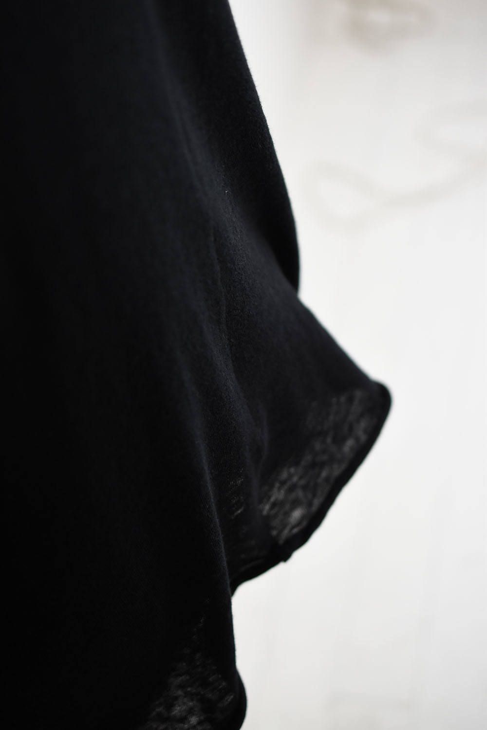 Slit Neck Long Sleeve Tee”Black”/スリットネックロングスリーブTee"ブラック"