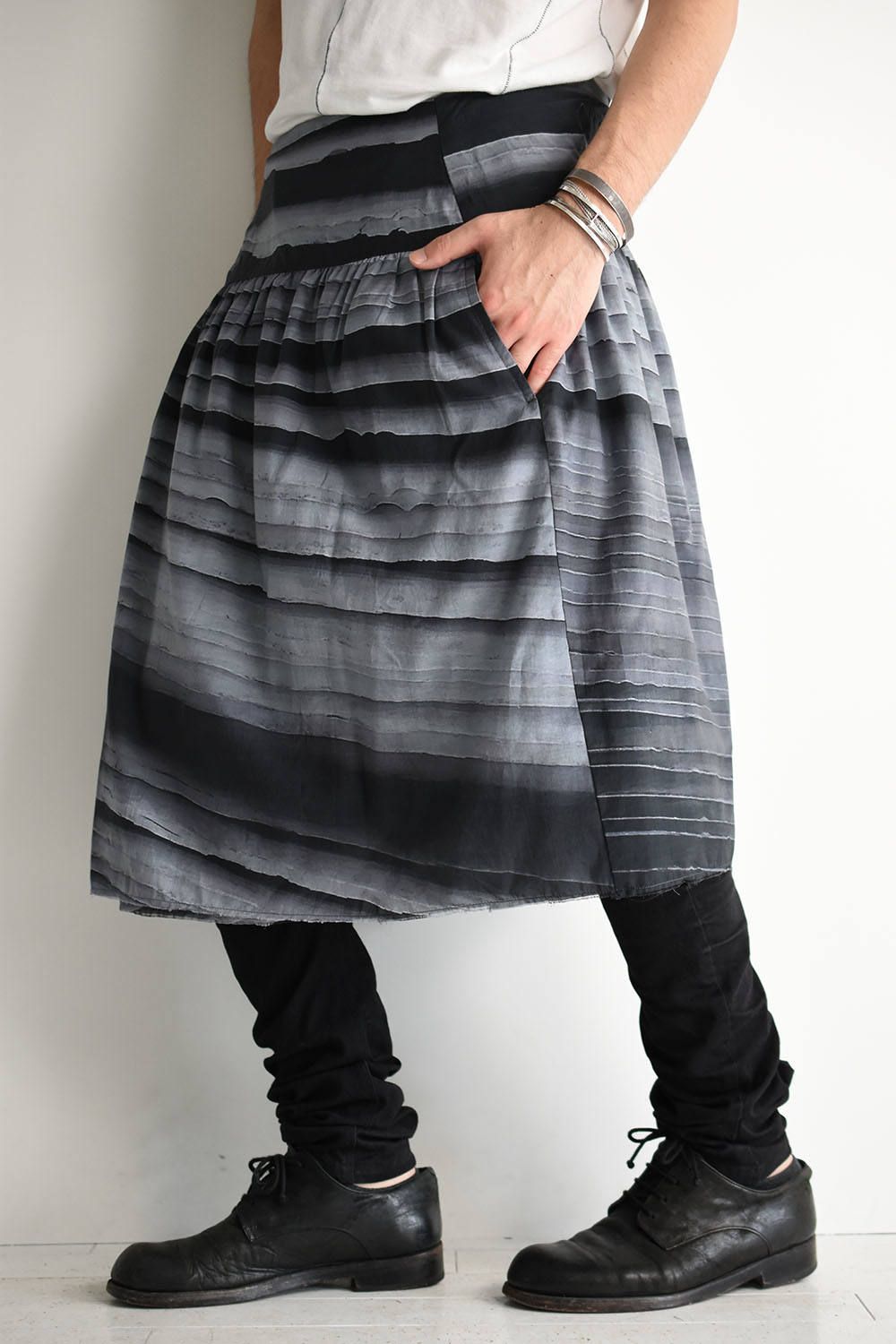 "BALLEN"Wrap Skirt"Grey"/ラップスカート"グレー"