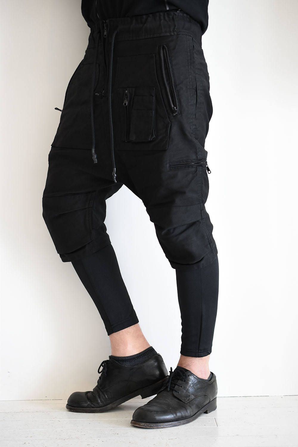 LAYERED PARACHUTE PANTS"Black"/レイヤードパラシュートパンツ"ブラック"