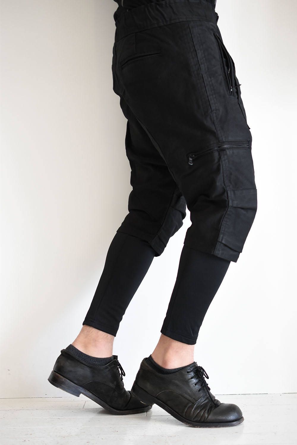 LAYERED PARACHUTE PANTS"Black"/レイヤードパラシュートパンツ"ブラック"