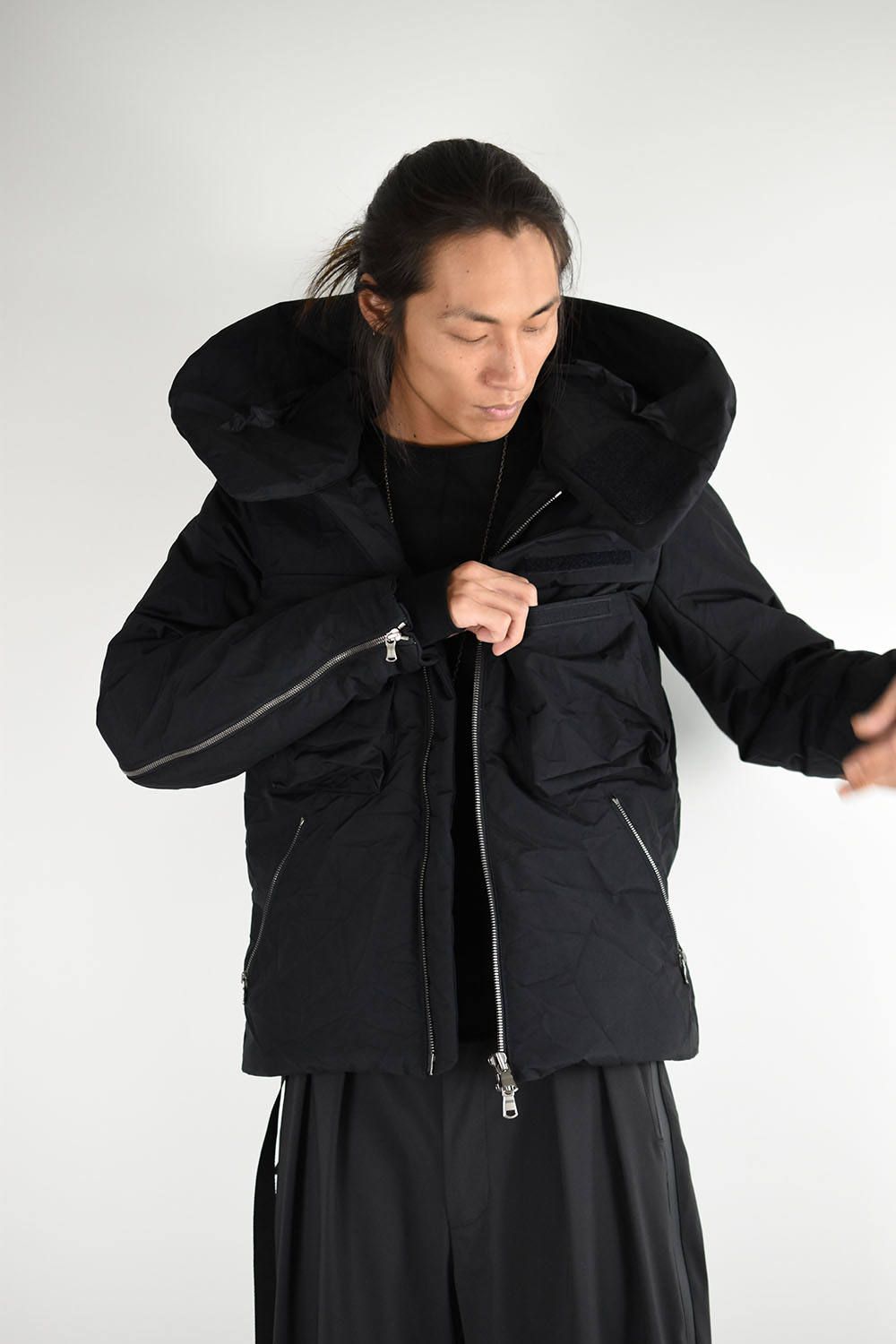 《ラスト1点!!》High Neck Down Blouson"Black"/ハイネックダウンブルゾン"ブラック"