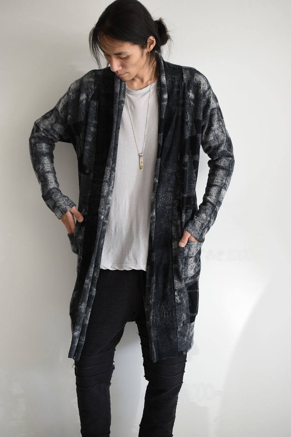 《ラスト1点!!》Pile Jacquard Cardigan"Grey"/パイルジャガードカーディガン"グレー"