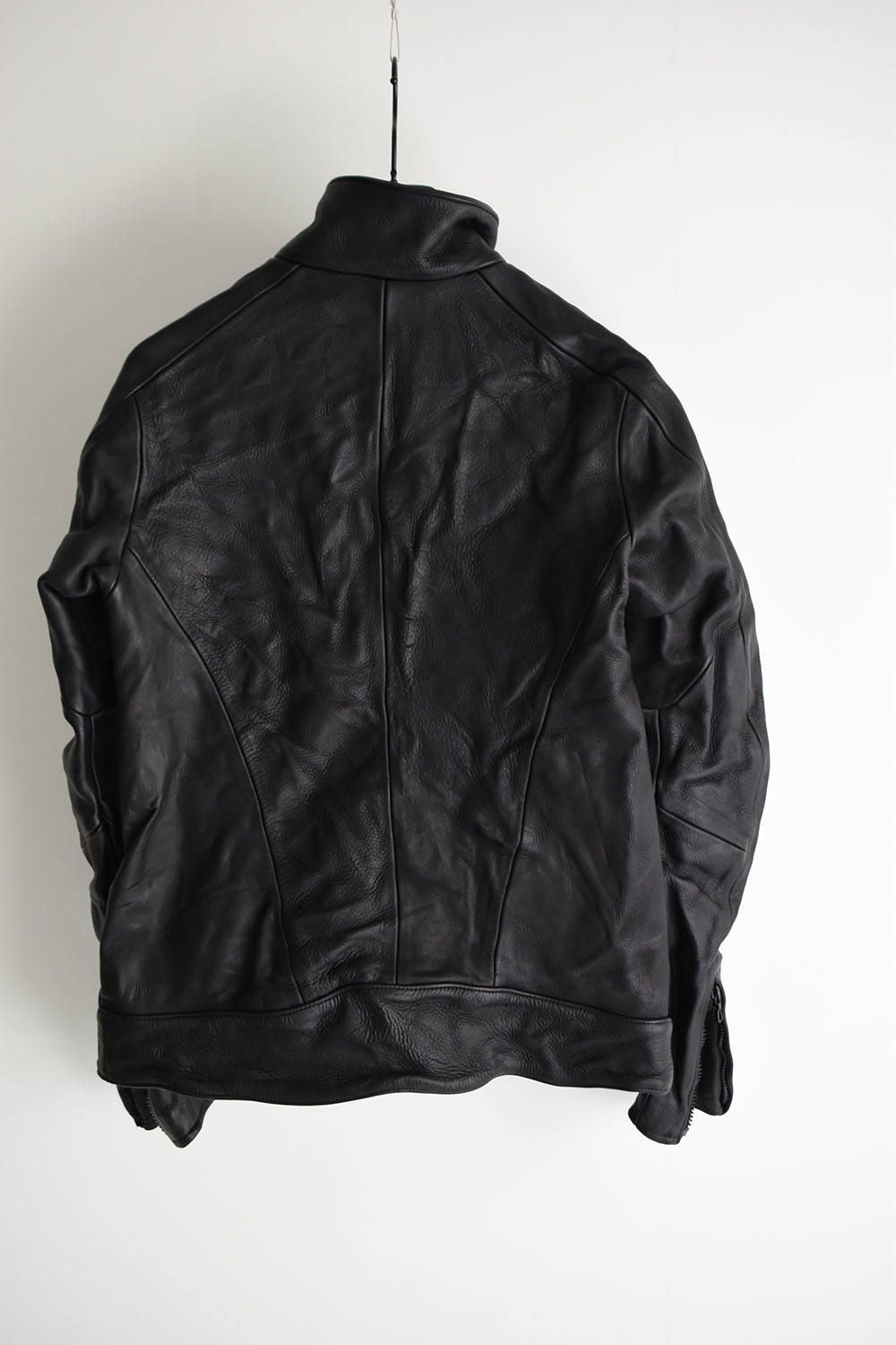 LEATHER TRACK JACKET"Black"/レザートラックジャケット"ブラック"