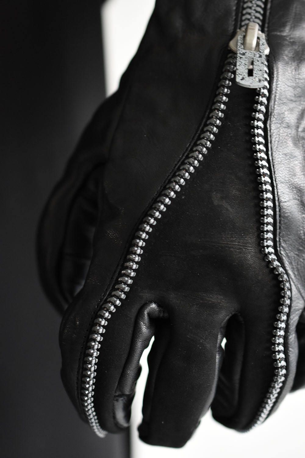 Horse Leather  ZIP Globe"Black"/ホースレザージップグローブ"ブラック"
